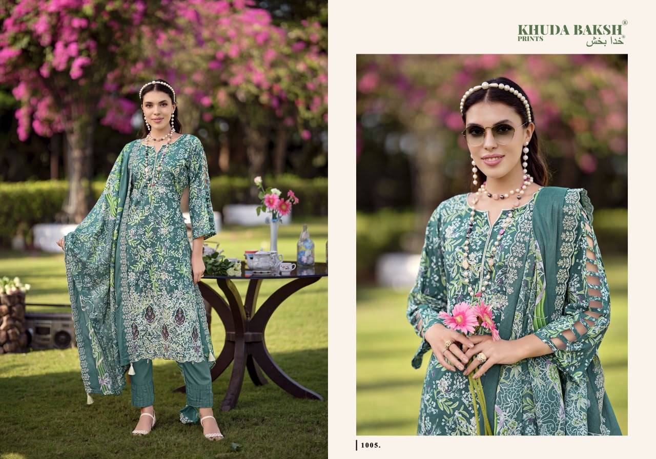 DASTAAN-E-JASHAN VOL 3 By KHUDHA BAKSH 1001 To 1008 Series Pakistani Suits casual Wear PURE LAWN Readymade Stitched Dresses At Wholesale